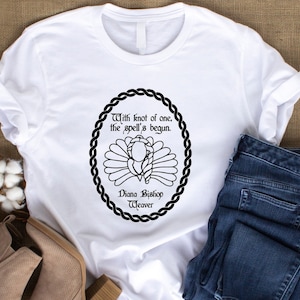 With knot of one, the spells begun, A Discovery of Witches shirt, Matthew Clairmont, Diana Bishop, Shirt, Gift for her, Magic, weaver, spell