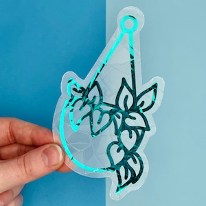 Hanging Plant Suncatcher // Window Decal, Suncatcher Sticker, Rainbow Maker, Window Sticker, Suncatcher Sticker, Window Art