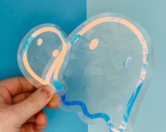Ghost Buddies Suncatcher Sticker Set: Rainbow Maker Window Decals - Halloween Window Decor