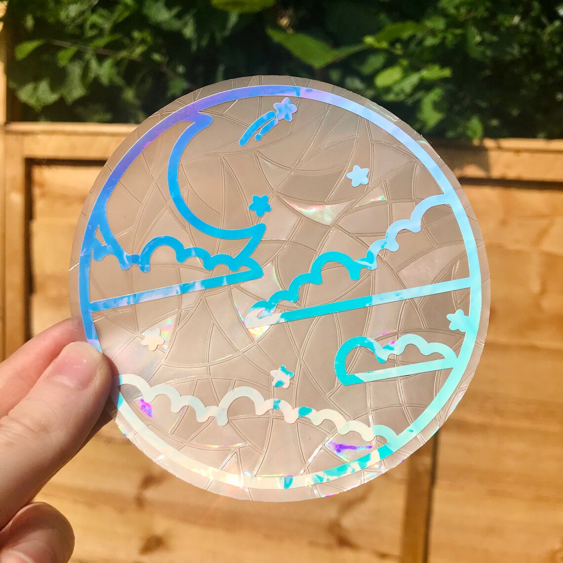 Night Sky Suncatcher // Suncatcher Sticker Window Decal Etsy