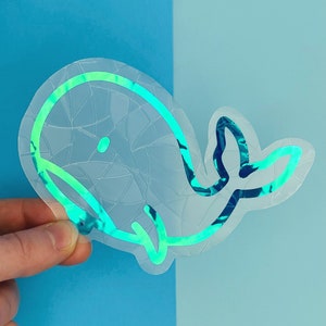 Whale Suncatcher Sticker: Sealife Rainbow Maker Window Decal