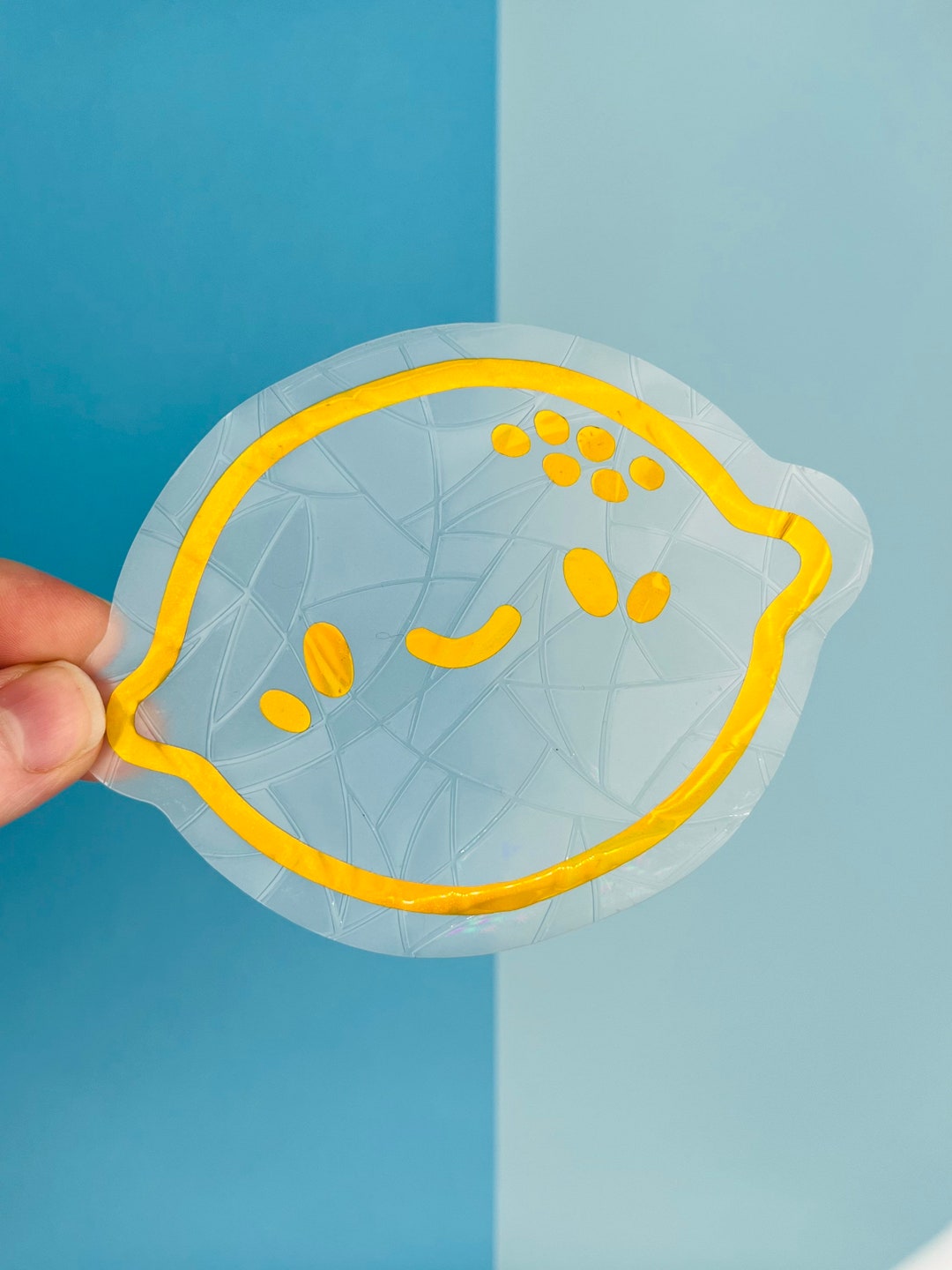 Lemon Suncatcher Sticker: Fruit Rainbow Maker Window Decal - Etsy