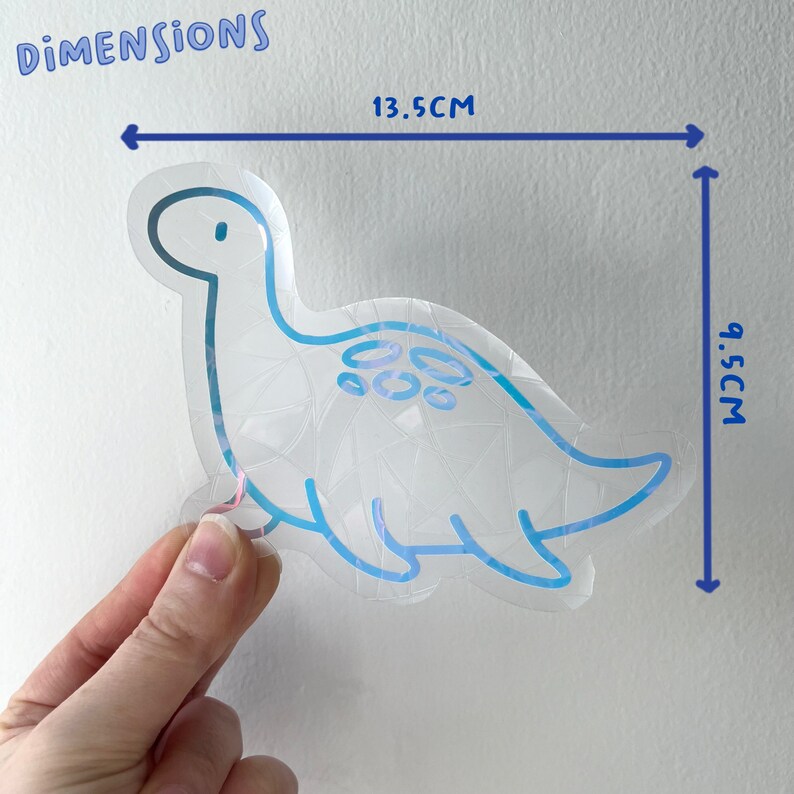 Patrick the Plesiosaurus Suncatcher Sticker: Dinosaur Rainbow Maker ...