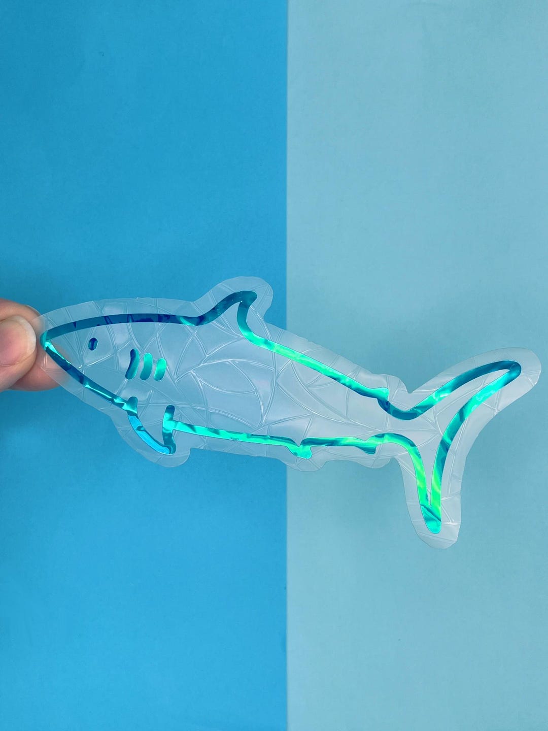 Sully Window Sticker Sully the Shortfin Mako Shark Suncatcher: Sealife Rainbow Maker Window ...