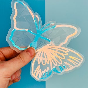 Butterfly Suncatcher Set // Suncatcher Sticker, Window Decal, Rainbow Window Sticker, Butterfly Suncatcher, Rainbow Maker, Nature Sticker