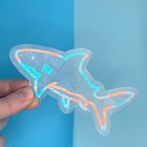 Sid the Shark Suncatcher Sticker: Sealife Rainbow Maker Window Decal