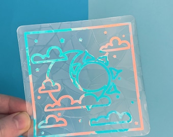 Pegatina de atrapasol de cuerpos celestes: Calcomanía para ventana Rainbow Maker