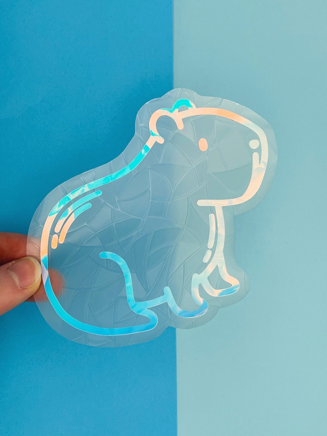 Capybara Suncatcher Sticker: Rainbow Maker Window Decal - Etsy