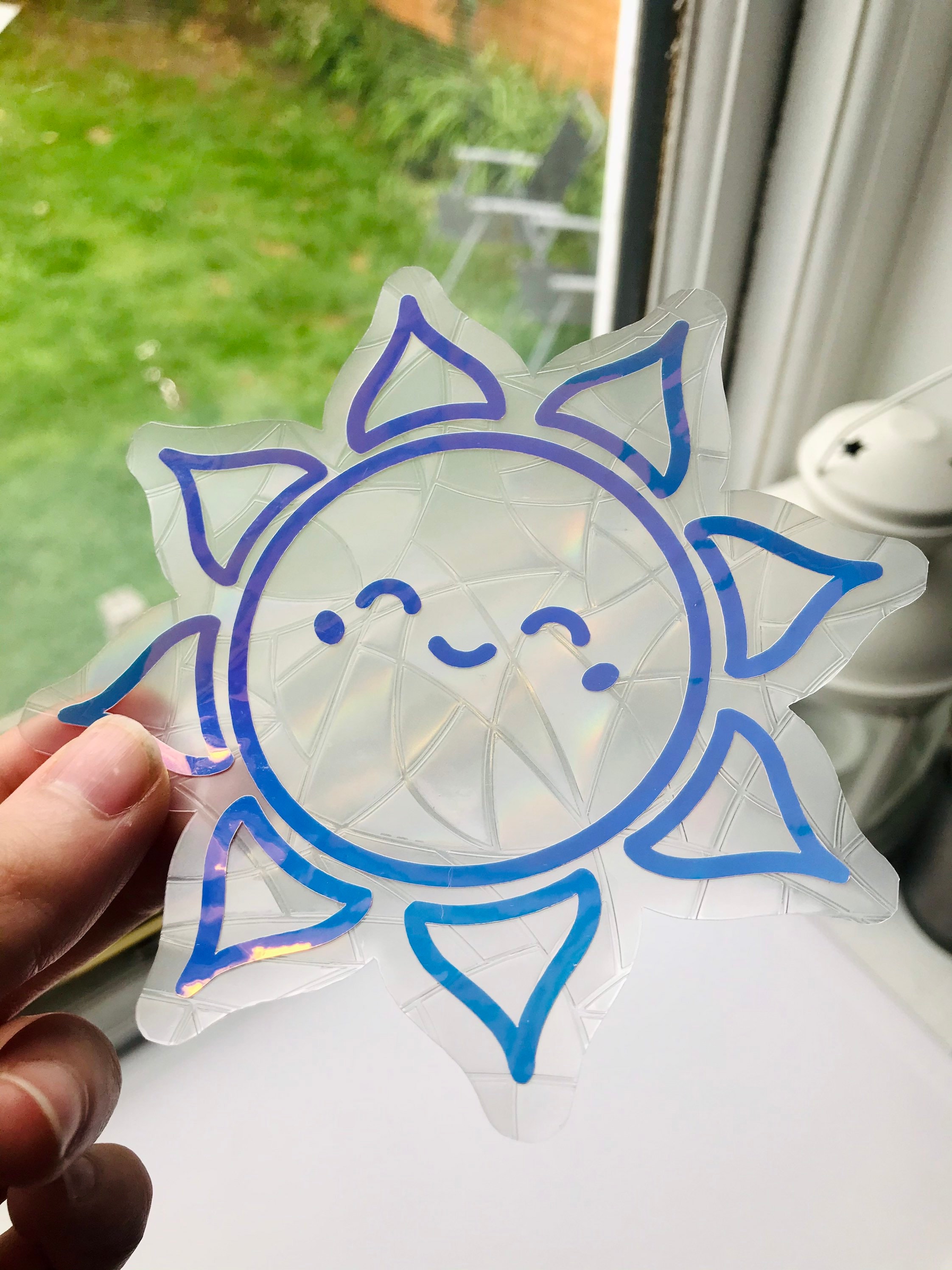 Happy Sun Suncatchers Window Sticker Window Art Sun Catcher Etsy