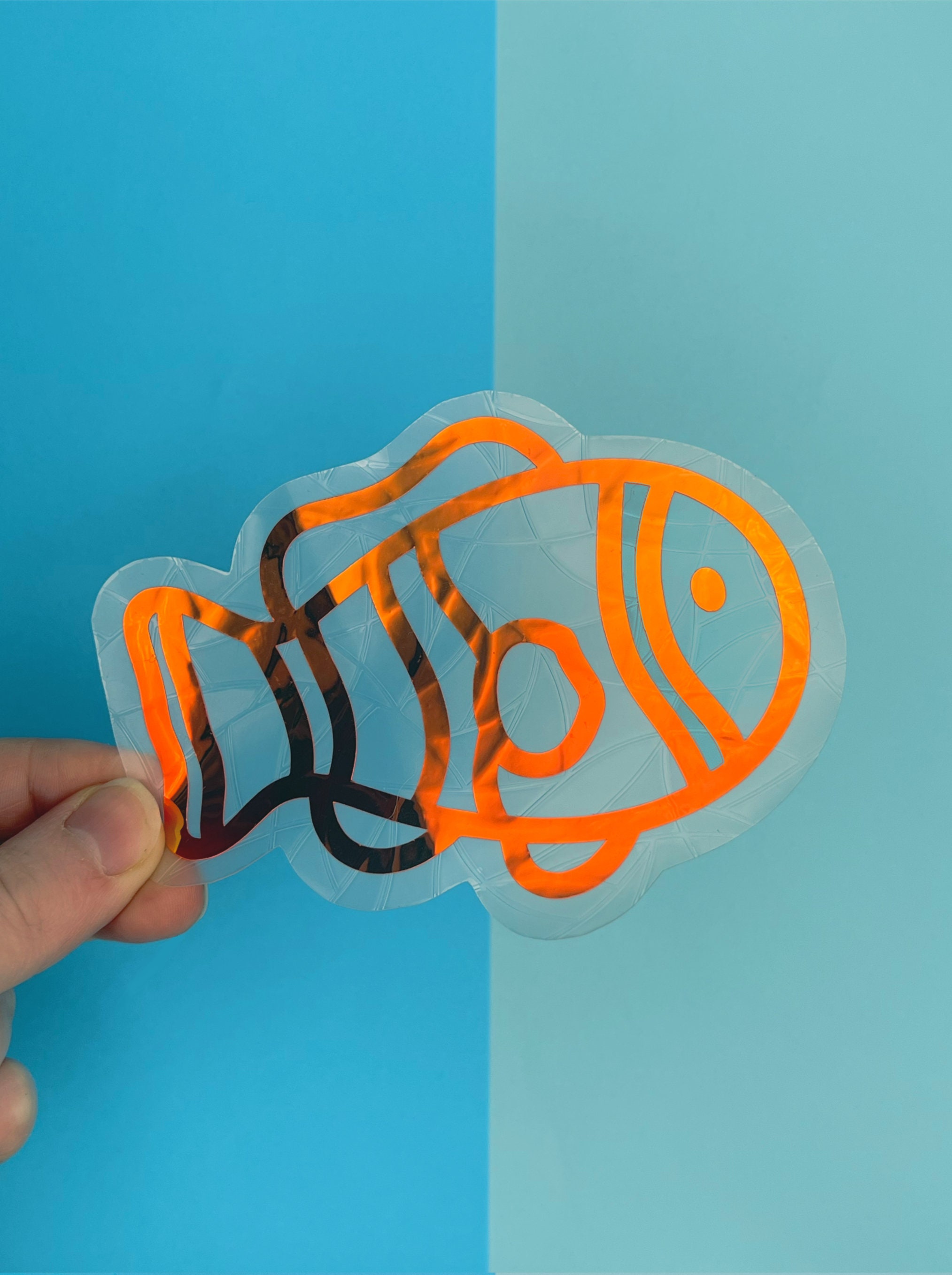 Clownfish Suncatcher Sticker: Ocean Rainbow Maker Window Decal - Etsy