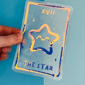 The Star Tarot Card Suncatcher // Window Decal, Suncatcher Sticker, Rainbow Maker, Window Sticker, Suncatcher Sticker, Window Art