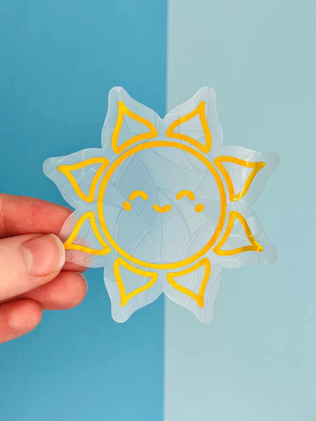 Mini Sun Suncatcher // Suncatcher Sticker Window Decal Etsy