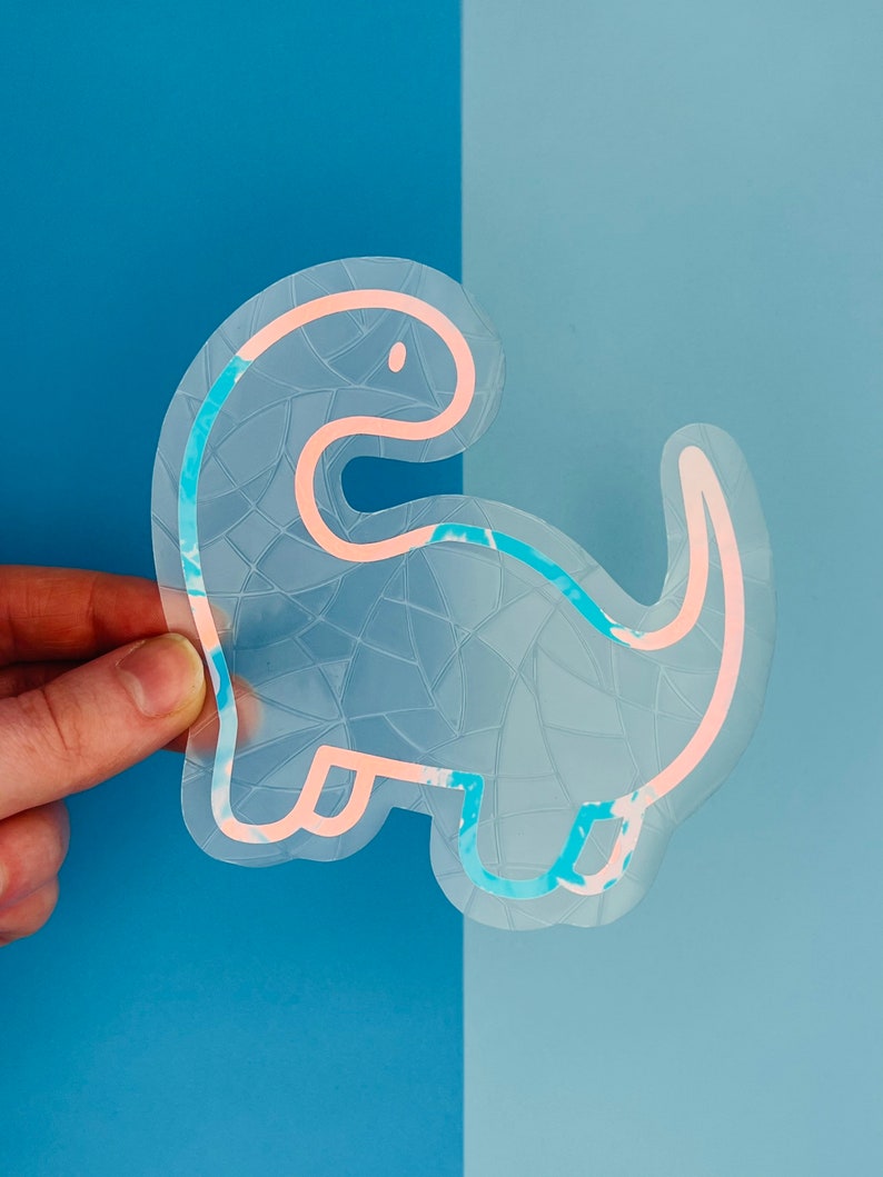 Milo the Dino Suncatcher // Window Decal Suncatcher Sticker Etsy UK