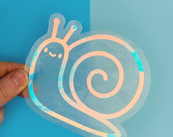 Snail Suncatcher Sticker: Rainbow Maker Window Decal