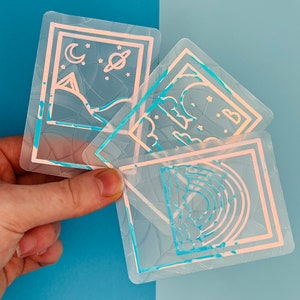 Mini Photo Suncatcher Set // Window Decal,  Suncatcher Sticker, Rainbow Maker, Window Sticker, Mini Suncatcher Sticker, Window Art