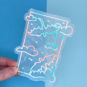 Celestial Dragons Suncatcher // Window Decal, Suncatcher Sticker, Renter Friendly Window Decal, Rainbow Maker, Window Sticker