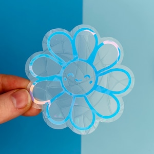 Mini Daisy Suncatcher // Suncatcher Sticker, Window Decal, Rainbow Maker, Rainbow Window Sticker, Window Art, Nature Sticker
