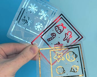 Mini Festive Photo Suncatcher Sticker Set: Christmas Rainbow Maker Window Decals