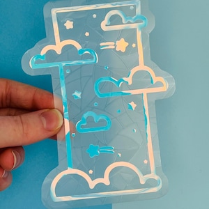 Starry Skies Suncatcher // Window Decal, Suncatcher Sticker, Rainbow Maker, Celestial Window Sticker, Suncatcher Sticker, Window Art