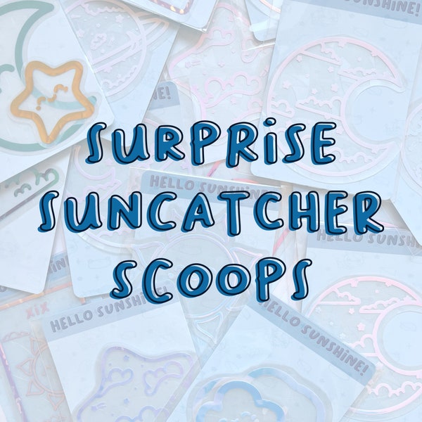 Surprise Suncatcher Sticker Scoops, Suncatcher Stickers, Window Decals, Rainbow Makers, Mystery Lucky Scoop, Suncatcher Mystery Bundle