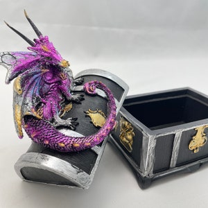 Purple Dragon Box with Personalised Scroll