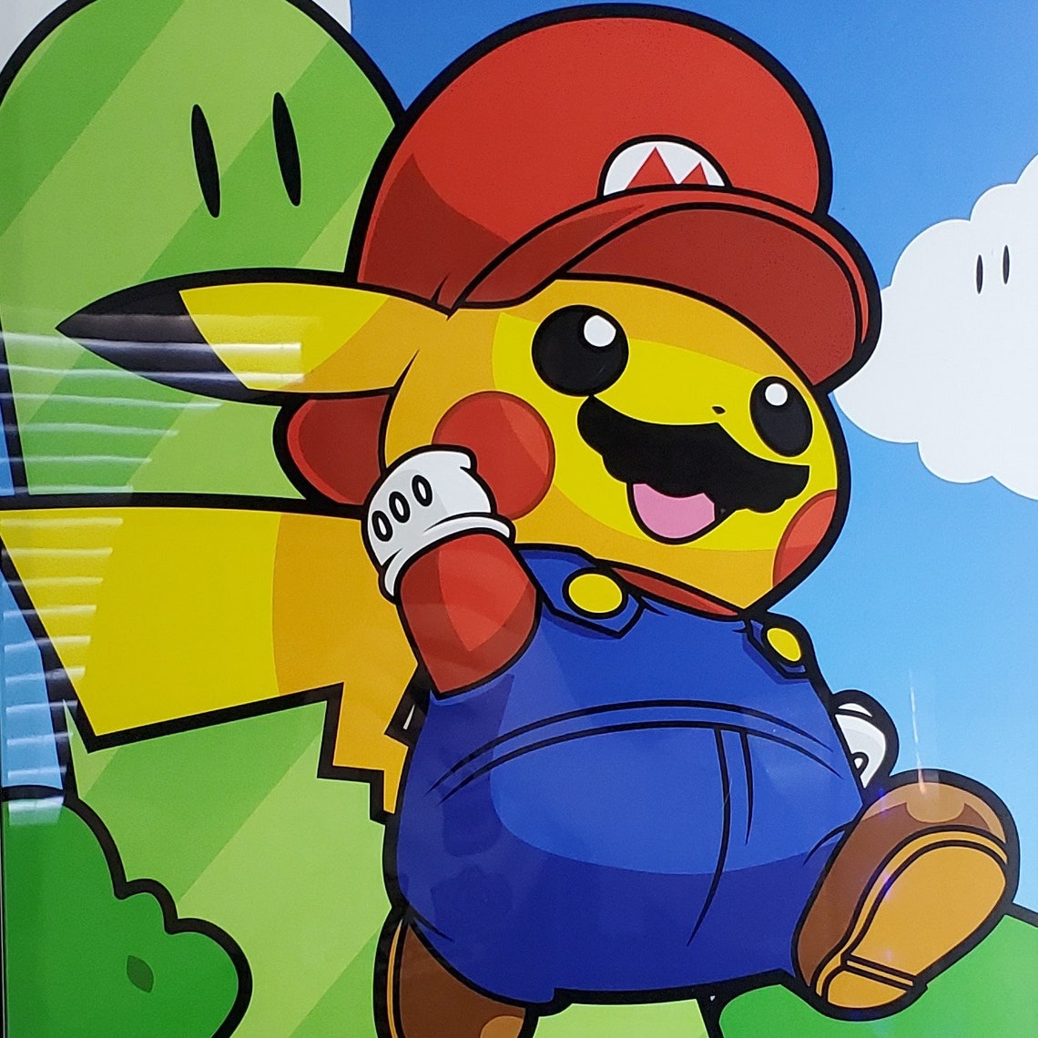 Mario Pikachu 12 x 18 Poster Etsy