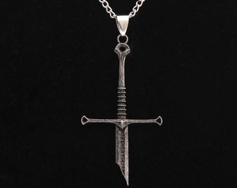 Narsil Sword Lord Of The Rings Inspired Jewellery Movie Necklace Pendant Merchandise