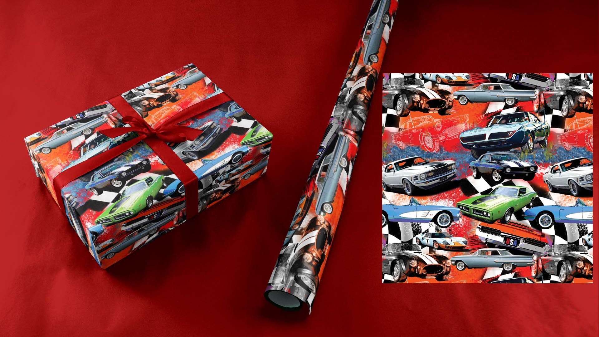 American Muscle Car Wrapping Paper Etsy