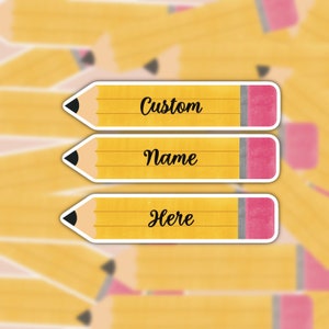 Custom Teacher Sticker |  Teacher appreciation Sticker | Pencil Sticker | Personalized Pencil Sticker | Teacher Sticker
