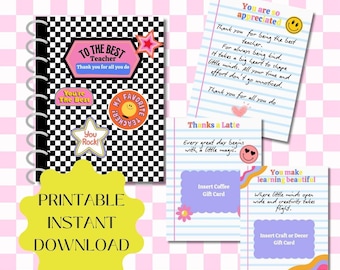 Teacher Appreciation Gift Card Book: Printable End of Year Gift (PDF)