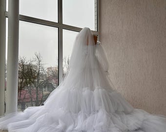 Robe de mariée cygne blanc, robe de bal fluide et moelleuse, robe ivoire aérienne, robe de mariée, robe duveteuse pour le bal des fées, robe pour soirée à thème