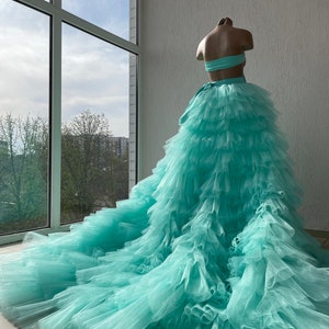 Multicolor Fluffy Skirt Umbrella Skirt main image 0