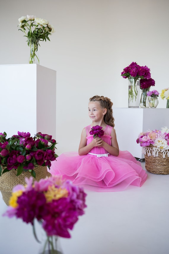 Flower Girl Fluffy Pink Tulle Dress Baby Pink Dress Dresses for a Special Occasion and Birthday Dress candy Dress for a Photo Shoot Ruffles Etsy Canada