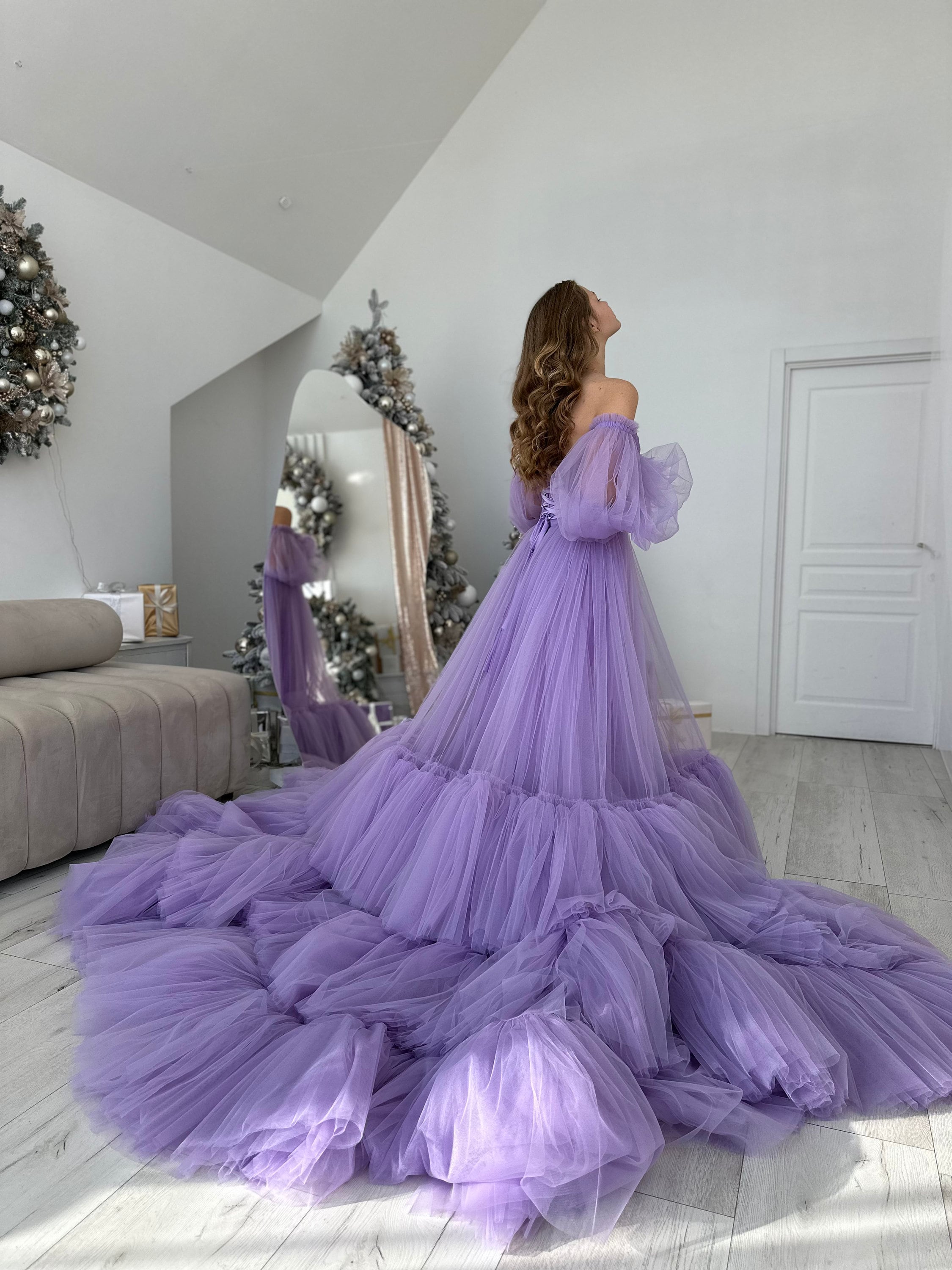 激安通販サイト Tulle Dress,lush Purple Big Dress,black Dress,long Long スーツ・フォーマル・ドレス