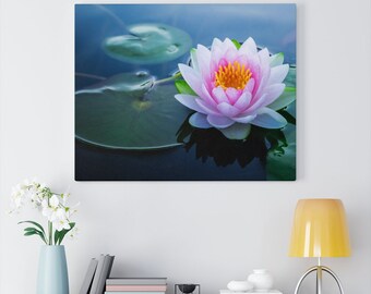 Magic Lotus Flower Canvas Wall Art Picture Print