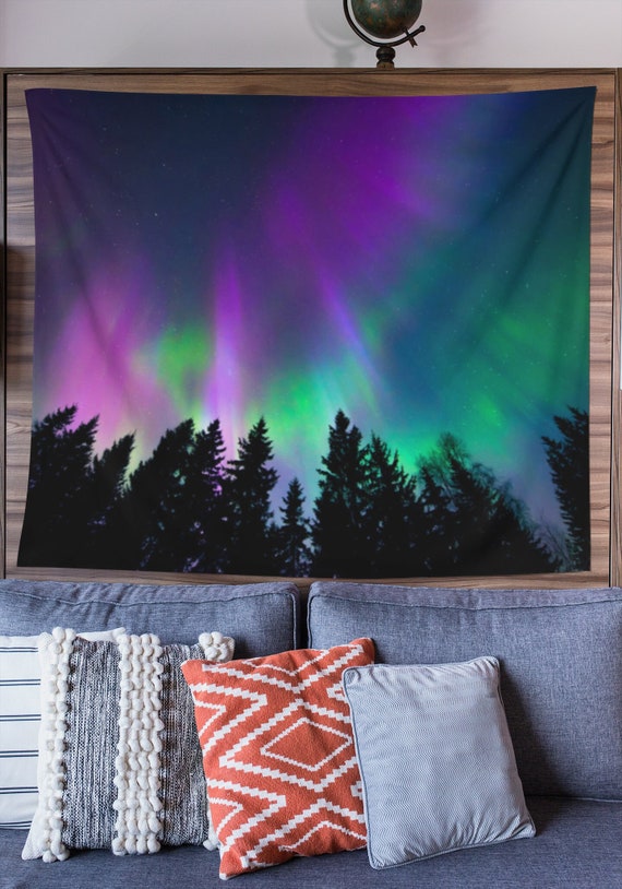 Northern Lights Wall Tapestry Etsy
