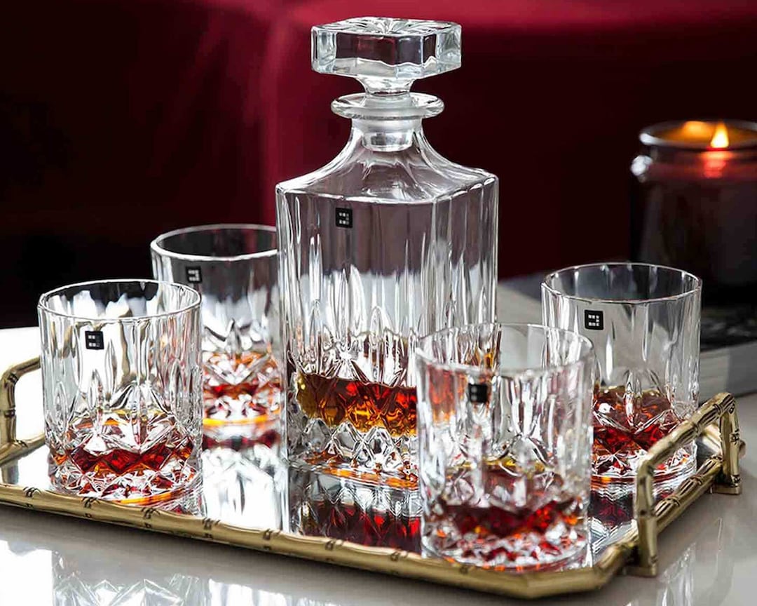 Dorchester 5 Piece Whisky Decanter Set - Etsy Canada