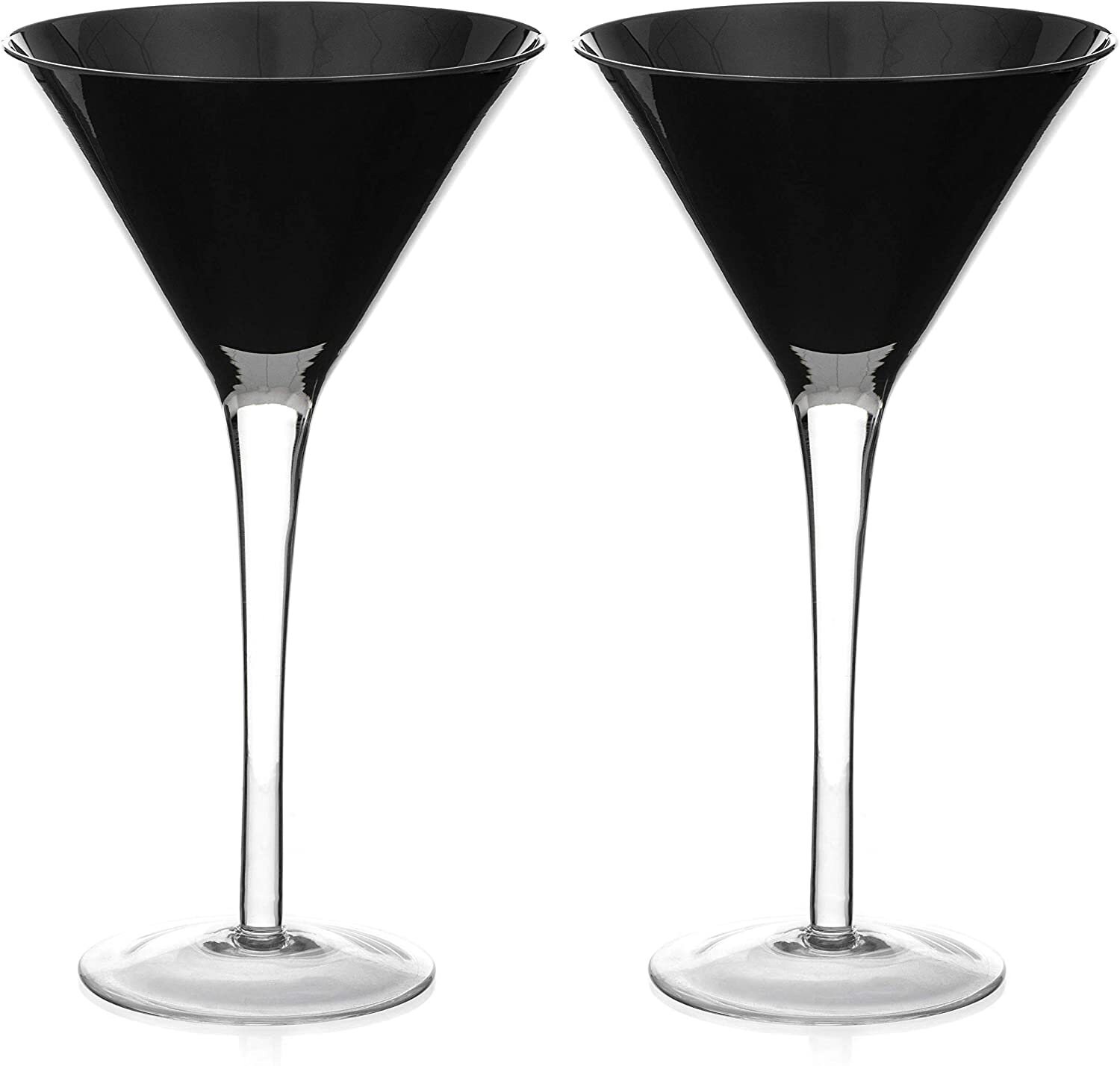 Buy DIAMANTE Black Martini Glasses Pair of Black Crystal Martini Online in  India 