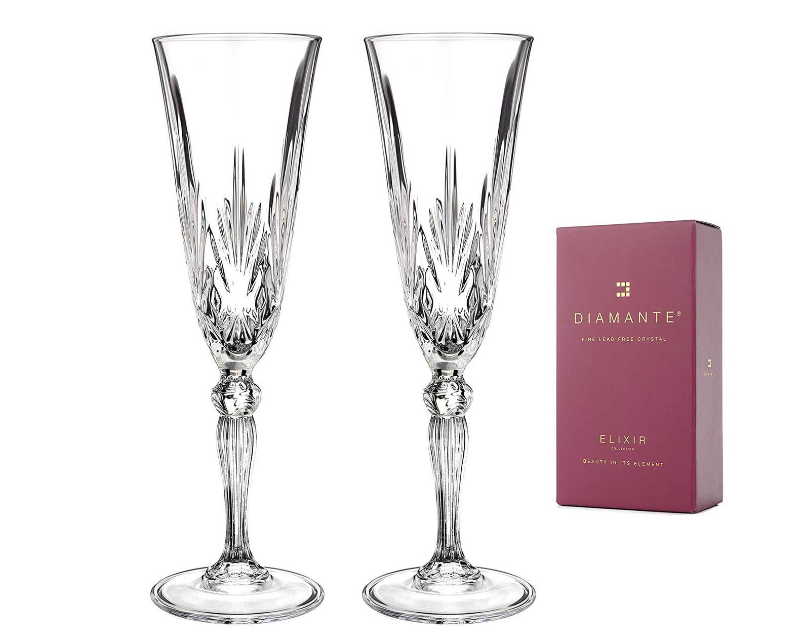 Two Chatsworth champagne and prosecco glasses