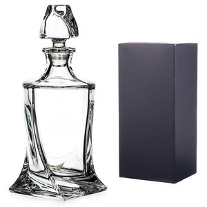 Decantador de whisky Quadro de cristal premium sin plomo de 850 ml