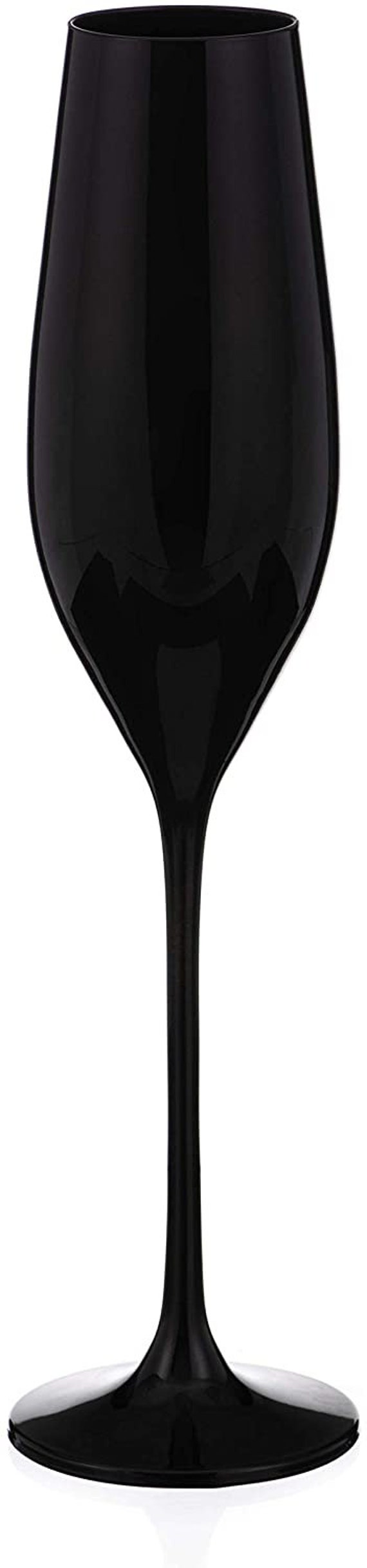 Black crystal best sale champagne glasses