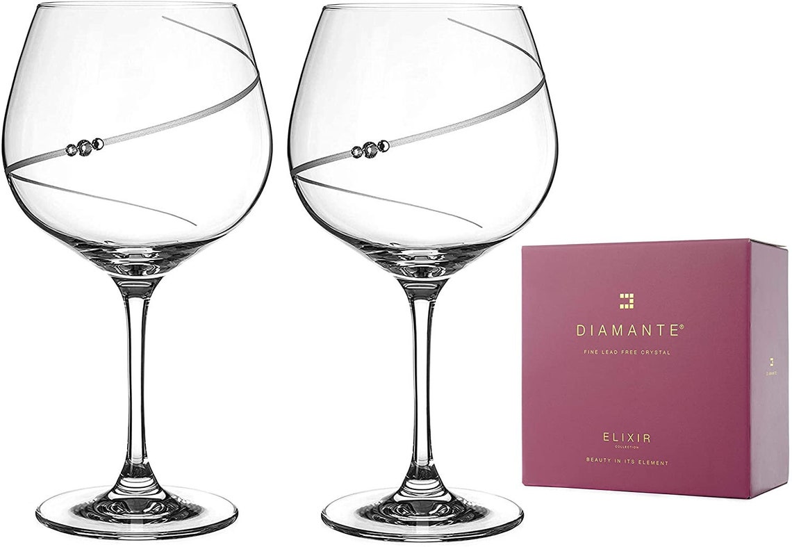 swarovski crystal gin glasses