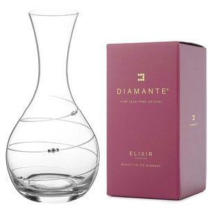Toast Swirl Wine Carafe Adorned with Swarovski Crystals