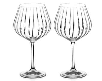 Mirage Crystal Gin Glasses with Optic Effect - Set of 2