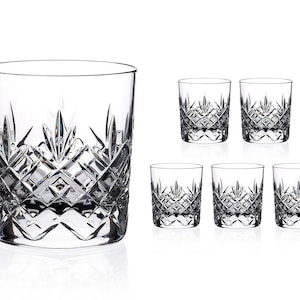 Symphonie Whiskyglas 24% Bleikristall mit traditionellem Design - 6er Set in einer mit Satin gefütterten Premium-Geschenkbox