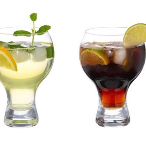 DIAMANTE Crystal Craft Gin & Tonic, Pimms Or Cocktail Glass - ‘Auris’ Collection Undecorated Crystal – Set of 2