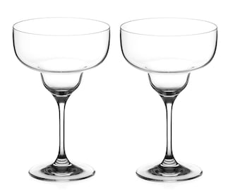 Paire de verres à margarita en cristal DIAMANTE - Collection Auris, cristal non décoré - Boîte cadeau de 2 verres à margarita haut de gamme