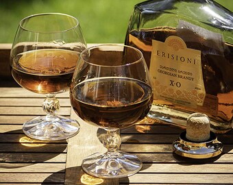 Lot De 6 Verres à Cognac Claudia En Cristal Sans Plomb - Style Vintage 250 Ml