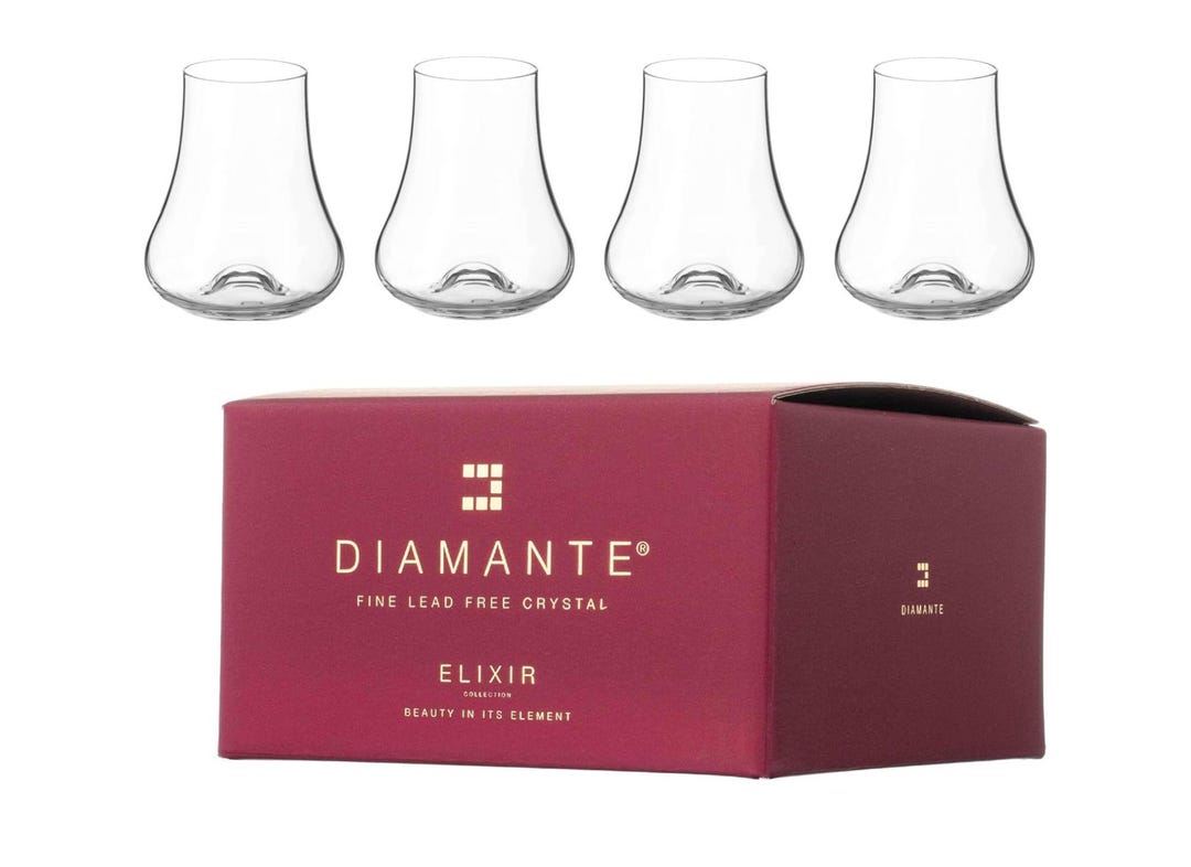 2 Verres à Rhum/Porto En Cristal Sans Plomb - Collection Auris - Coffret Cadeau Pour Dégustation Whisky Ou Xérès