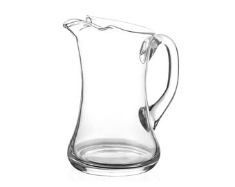 Crystal Glass Jug - 'Ice Lip' - 800ml Pitcher